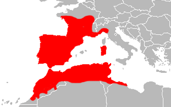 carte europe et afrique du nord présence couleuvre vipérine